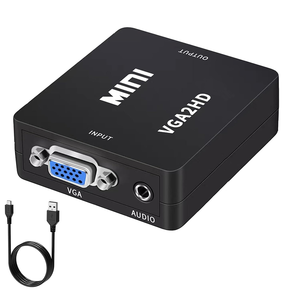 Home Cinema Portable - Mini VGA to HDMI-compatible Converter VGA2HDMI