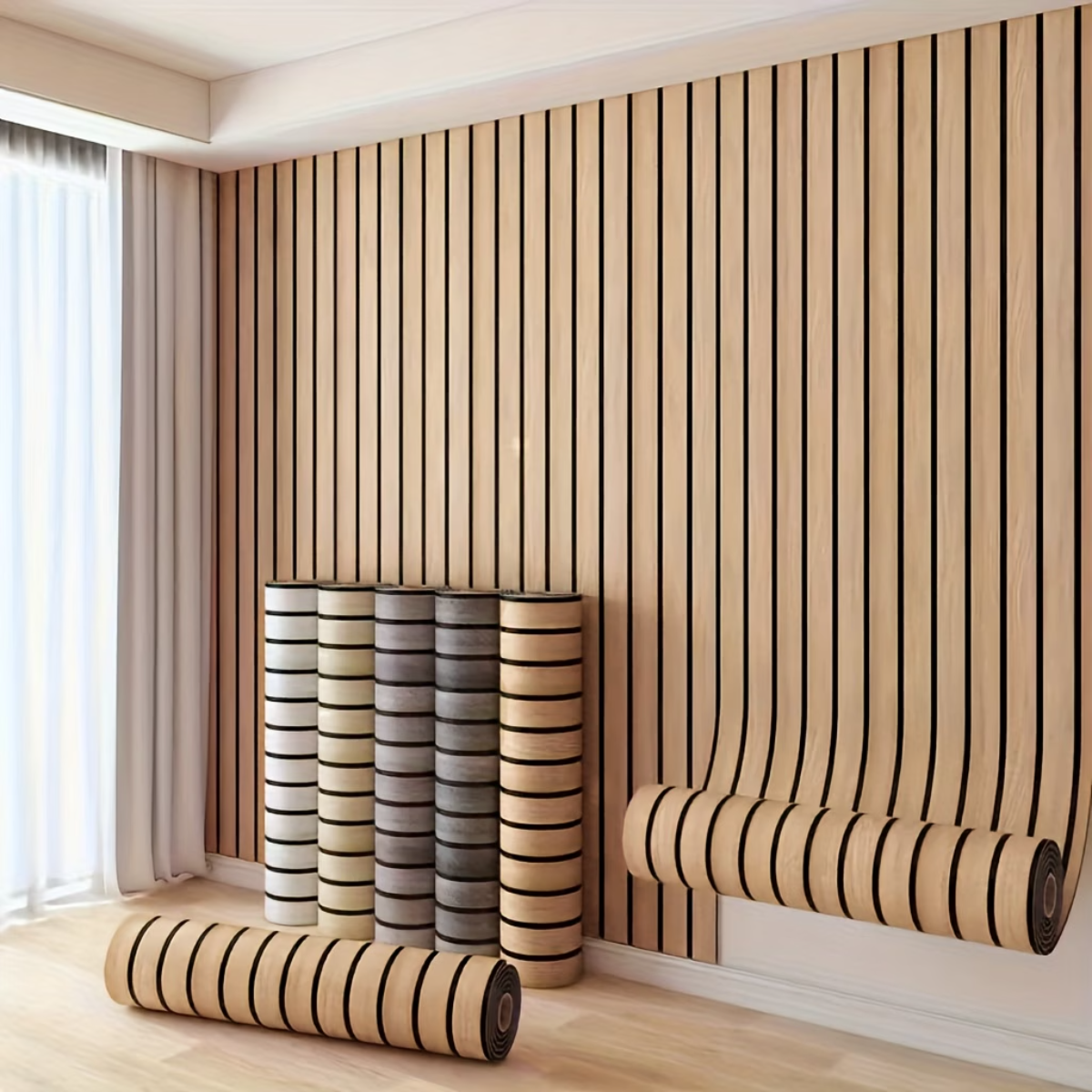 Home Cinema Classic - Thick Brown Grid Peel and Stick