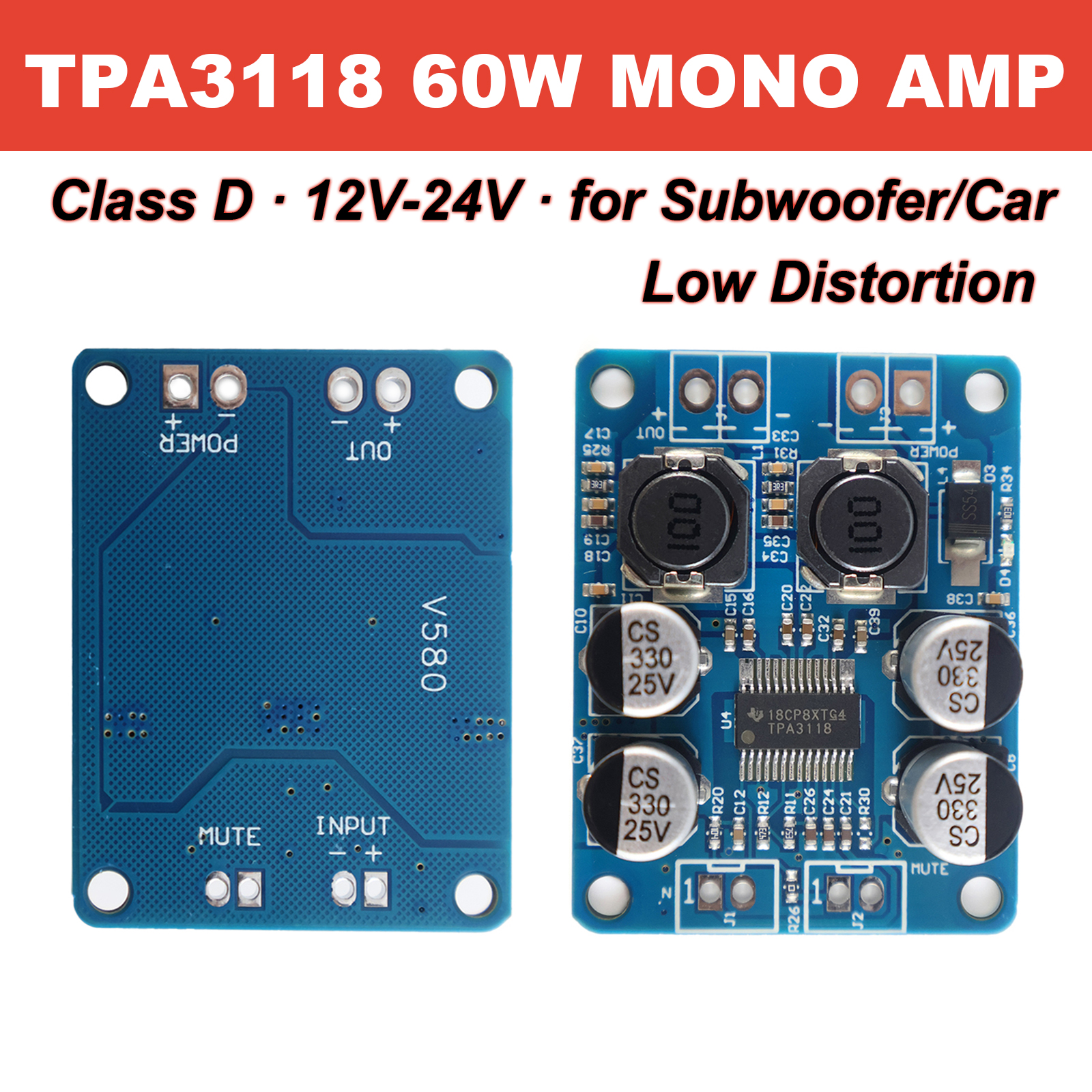 Home Cinema Heos - TPA3118 60W Mono Class D Digital