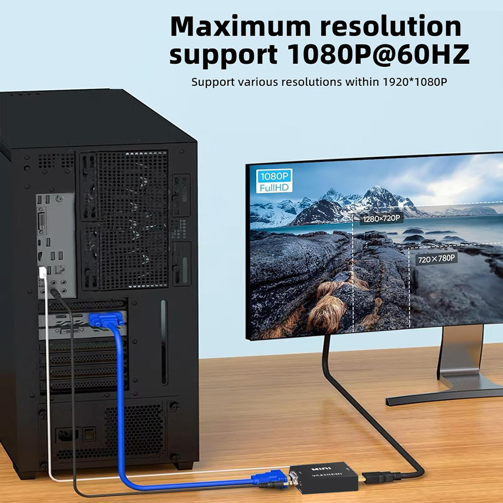 Mini VGA to HDMI-compatible Co - Home Cinema Portable recensie en prijs