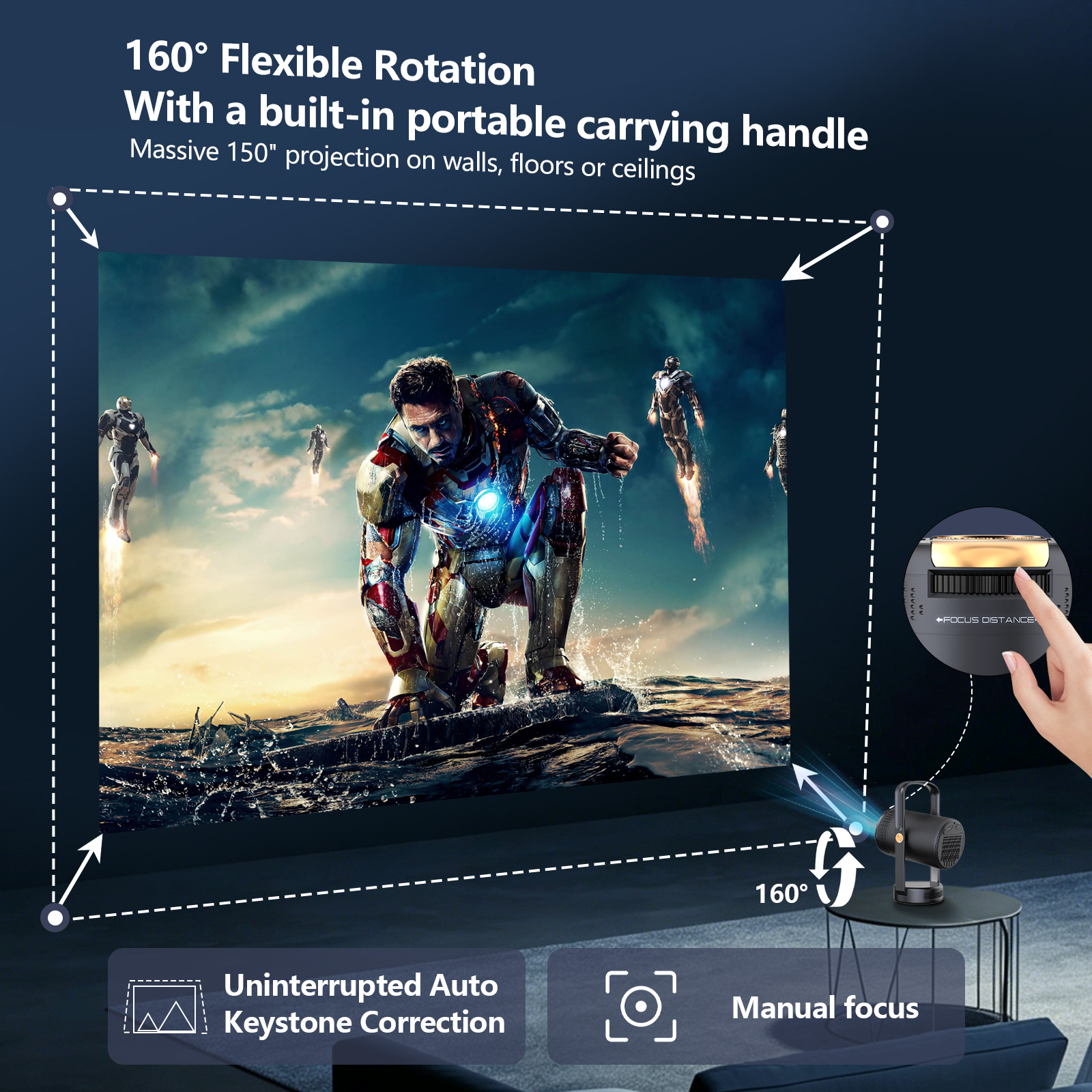 2026 New Smart Portable Projec - Home Cinema Movies recensie en prijs