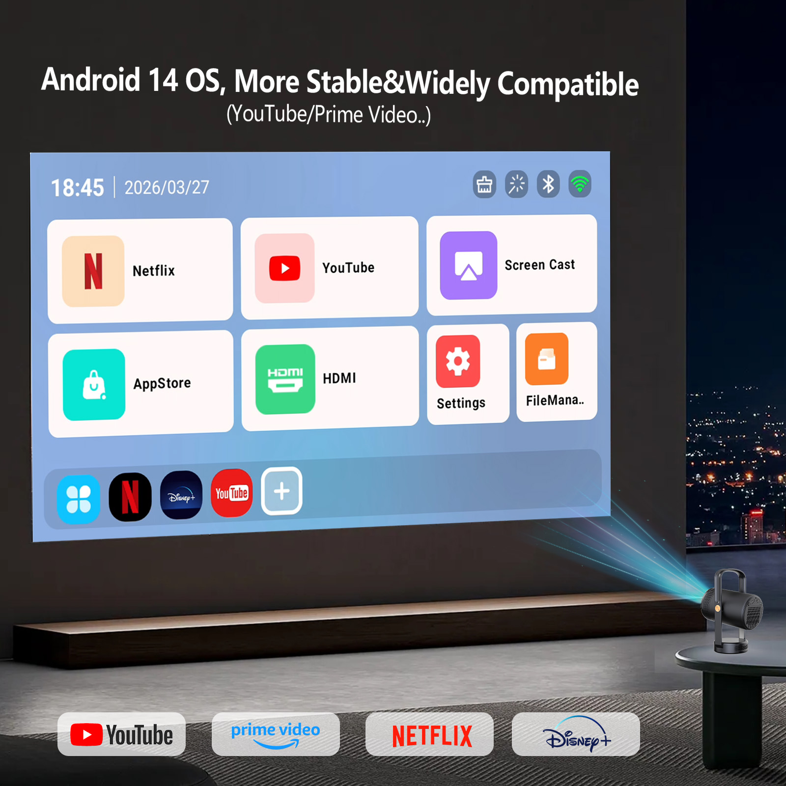 2026 New Smart Portable Projec - Home Cinema Movies recensie en prijs