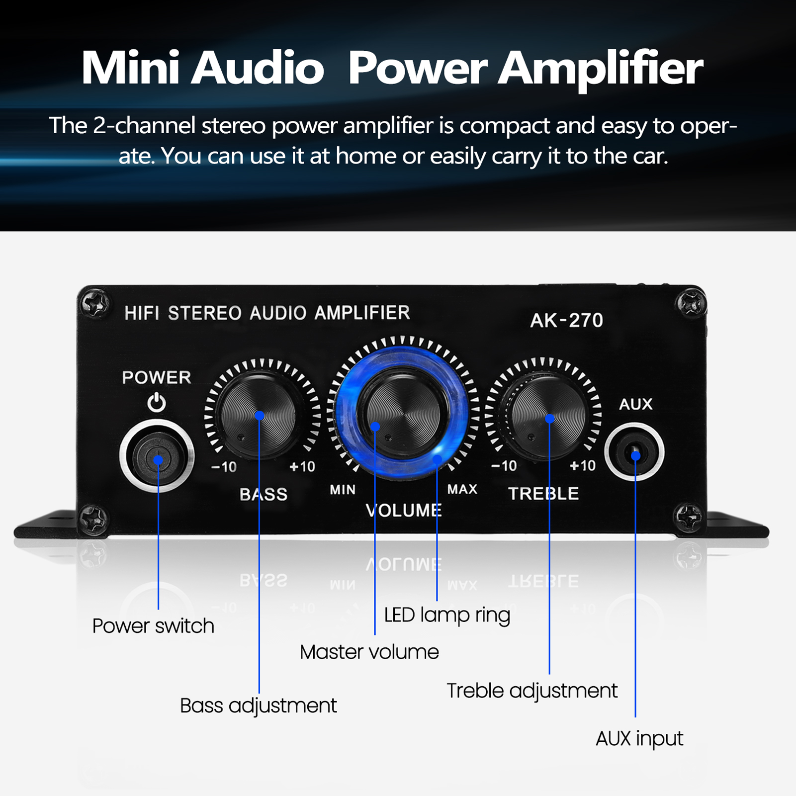 AK270 Mini Audio 2-Channel Ste - Home Cinema Portable recensie en prijs
