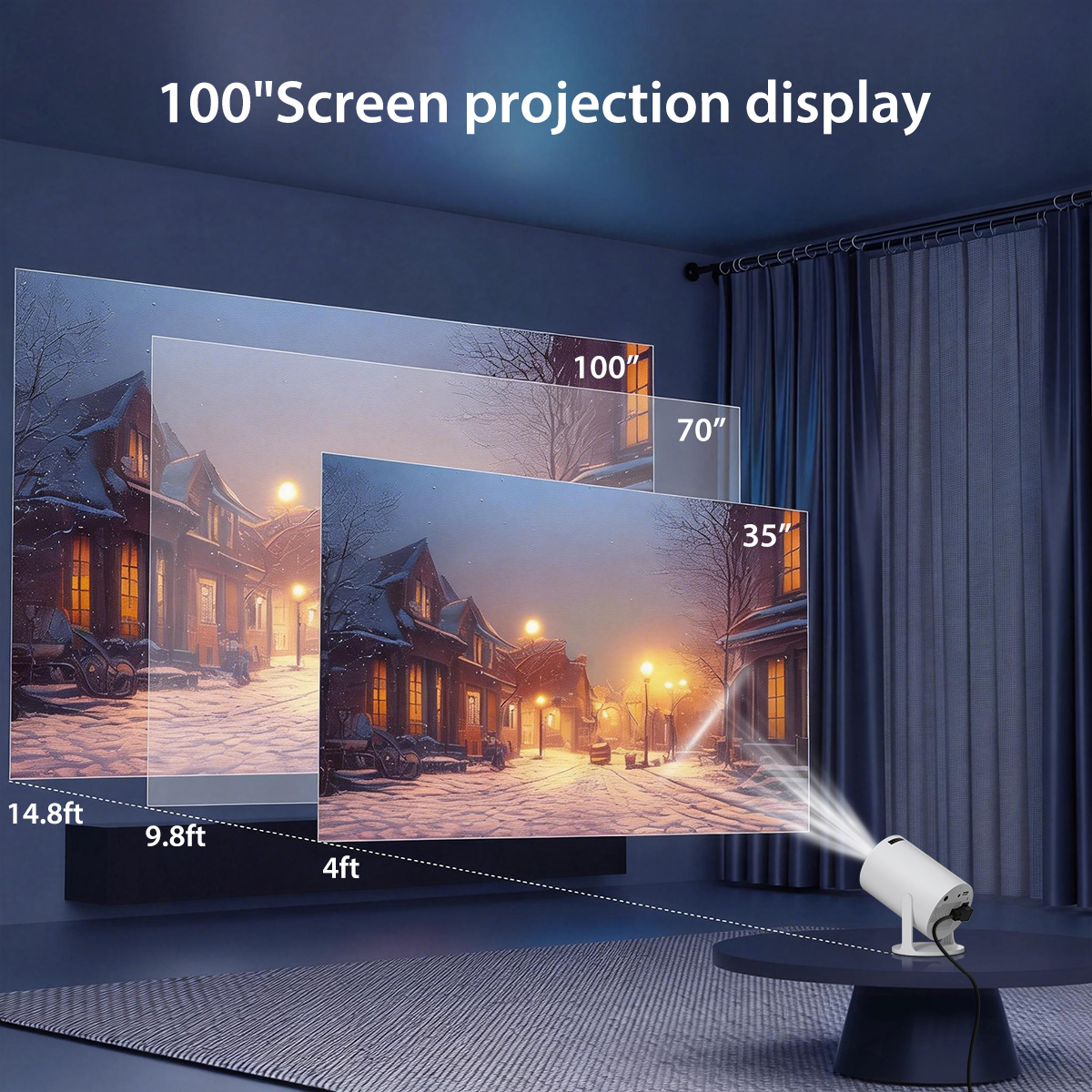 M300 Mini Projector 4K HD Nati - Home Cinema Movies recensie en prijs