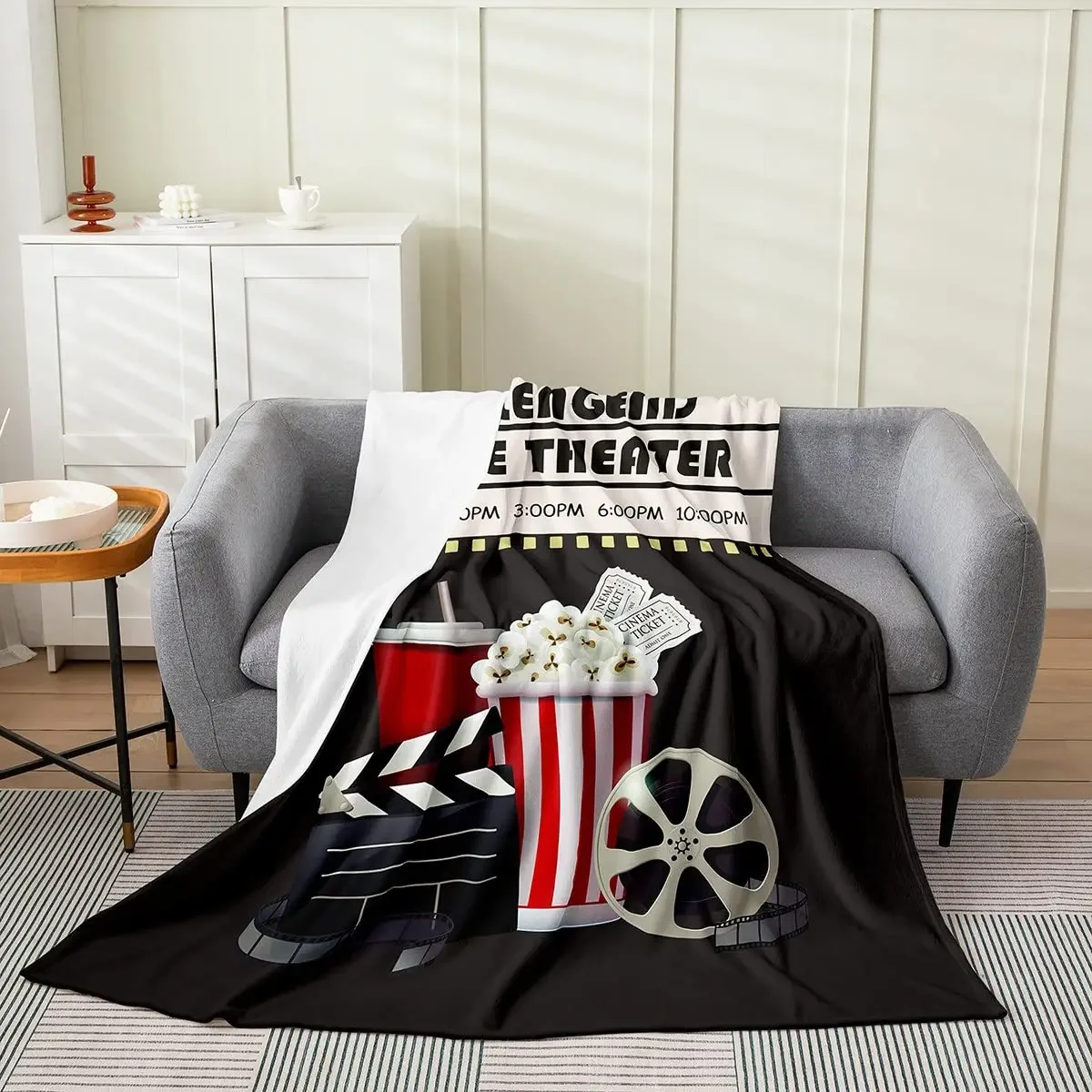 Vintage Cinema Ticket Throw Bl - Home Cinema Couch recensie en prijs