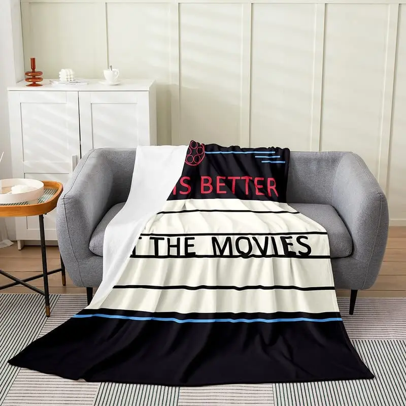 Vintage Cinema Ticket Throw Bl - Home Cinema Couch recensie en prijs