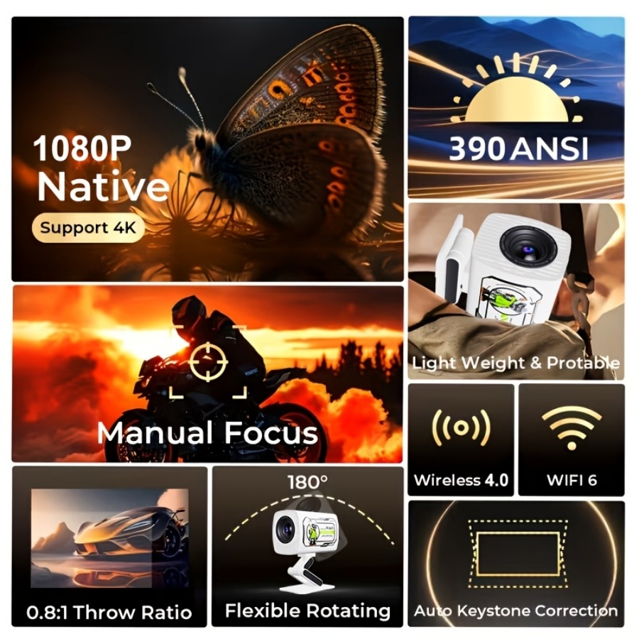 2026 New 1080P Projector Porta - Home Cinema Movies recensie en prijs