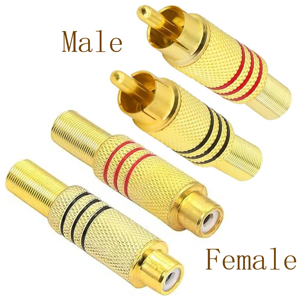 4PCS RCA Plug Gold Plated Sold - Home Cinema Heos recensie en prijs